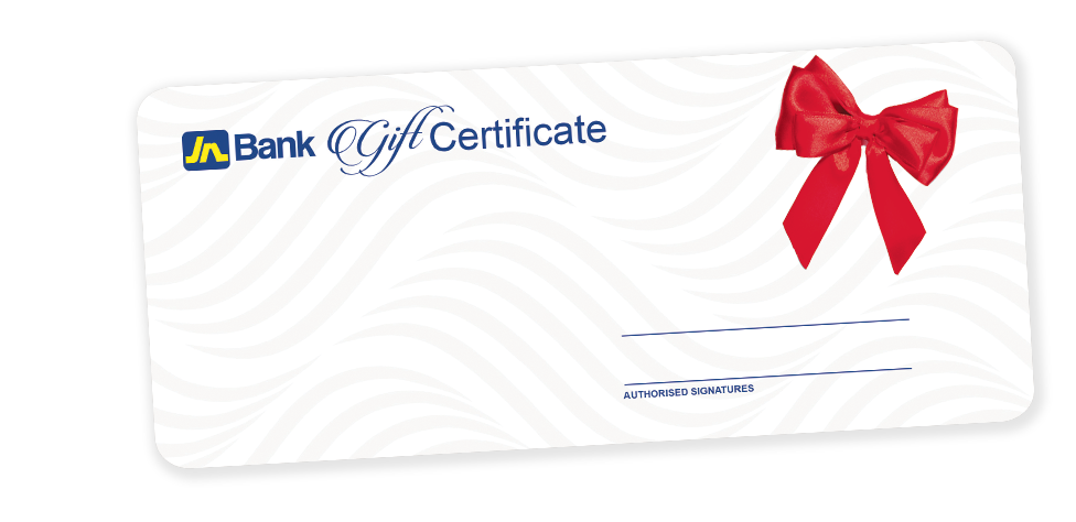 bank gift certificate